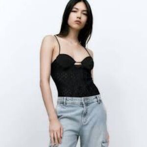 NWOT Zara Lace Corset Bodysuit